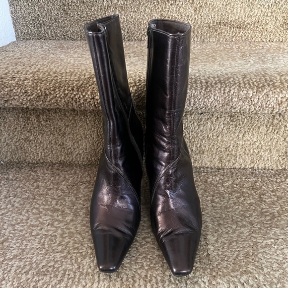 Liz Claiborne Flex Sz 8.5 Jessie Leather Upper Boots - Picture 2 of 3